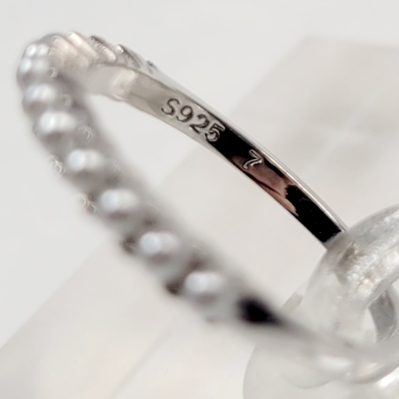 Sterling Silver Pearl Stack Ring - Picture 12 of 15